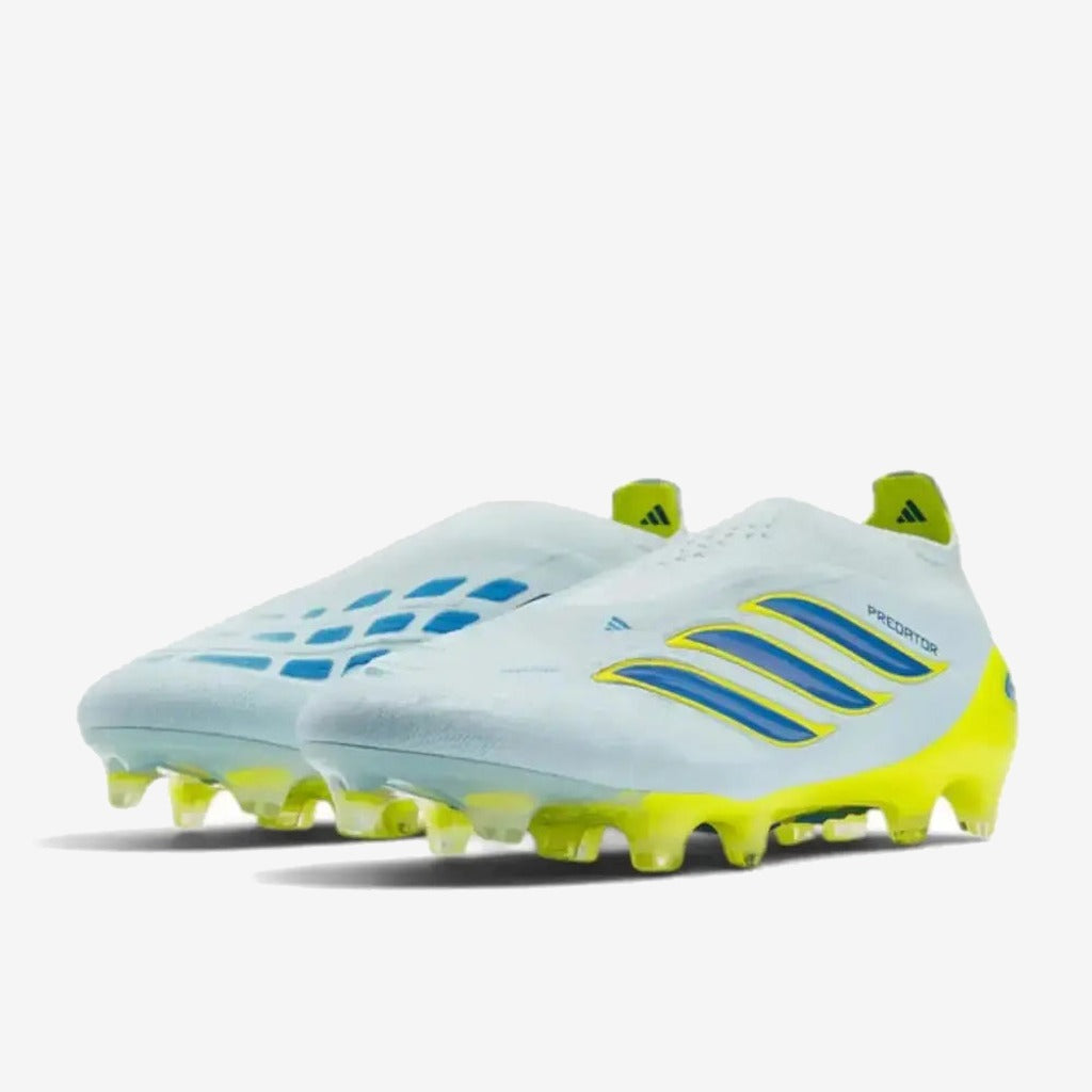 Adidas Predator 26 Elite Laceless FG Ice Cold Precision - Crystal Sky/Ray Blue/Jaune