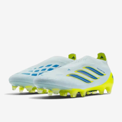 Adidas Predator 26 Elite Laceless FG Ice Cold Precision - Crystal Sky/Ray Blue/Jaune