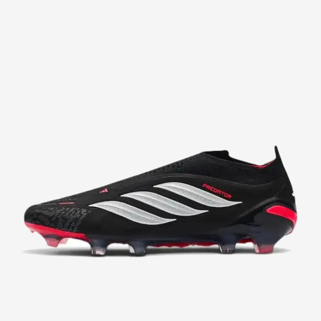 Adidas Predator 26 Elite Laceless FG Immortal DNA - Noir/Blanc/Lucid Red