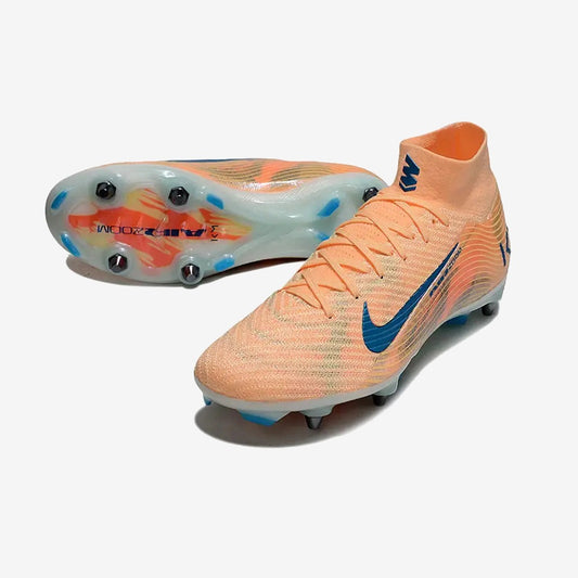 Air Zoom Mercurial Superfly 10 SG Kylian Mbappe - Orange/Bleu turquoise SG — Nike