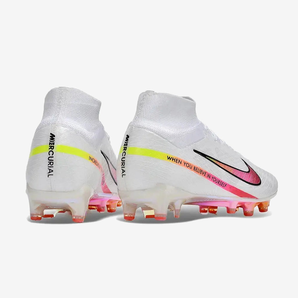 Nike Air Zoom Mercurial Superfly 9 AG x Marcus Rashford - Blanc/Rose/Jaune/Orange