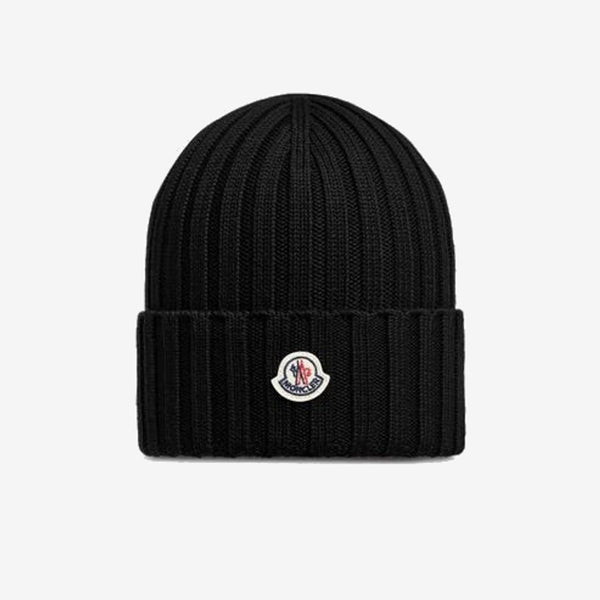 Bonnet Moncler en laine Noir