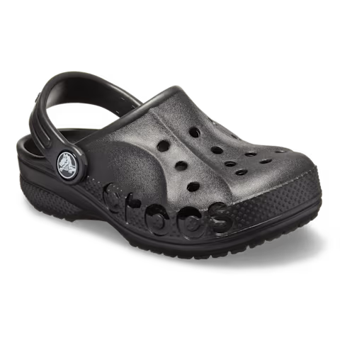 Crocs : sabot Baya enfant noir avec lettres découpées sur le côté