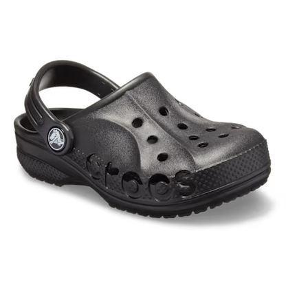 Crocs : sabot Baya enfant noir avec lettres découpées sur le côté