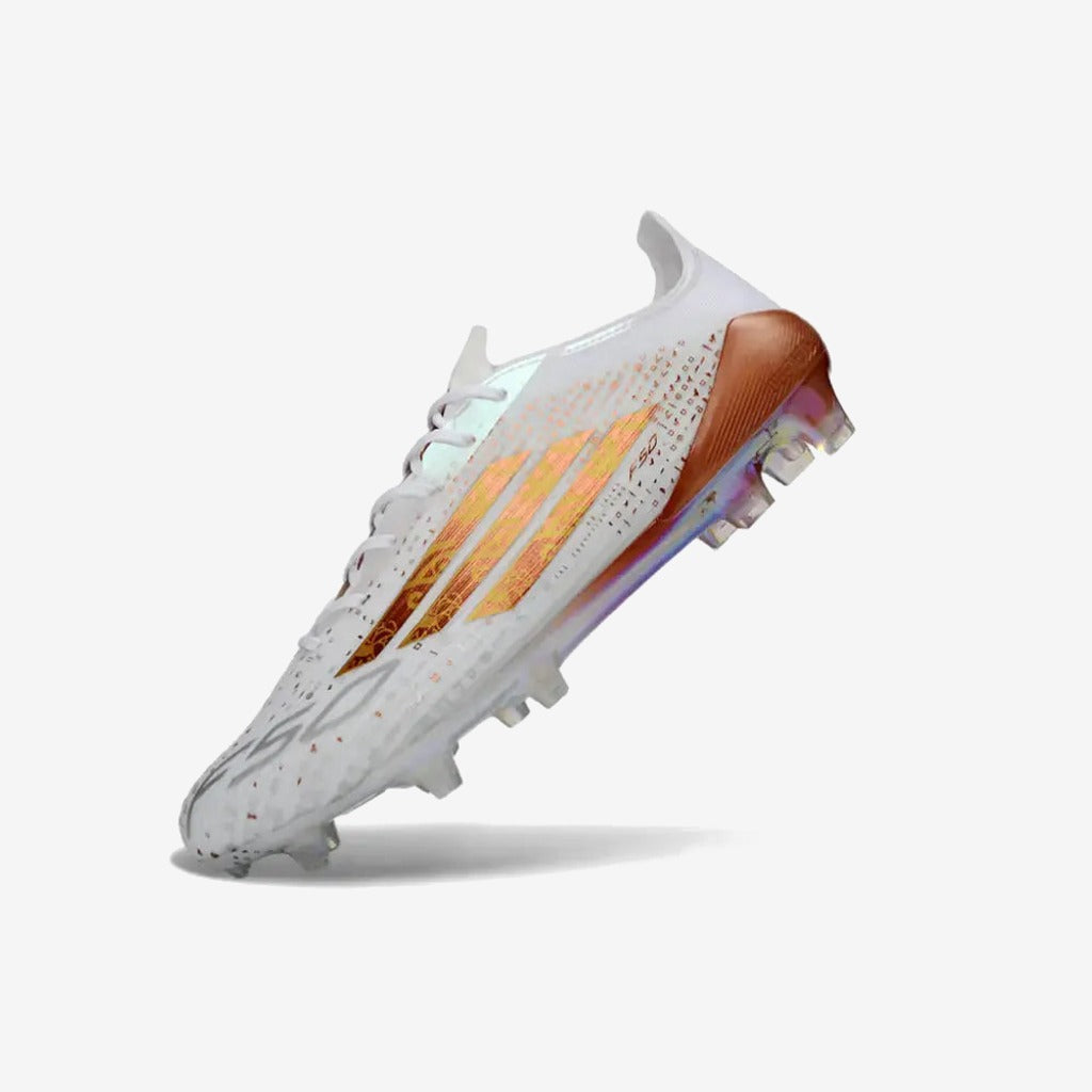 F50 ELITE FG x MOHAMED SALAH AFCON - BLANC/BRONZE ÉDITION LIMITÉE