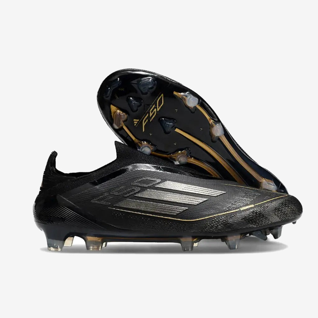 F50 Elite Laceless FG Dark Spark - Noir/Argenté/Doré — Adidas