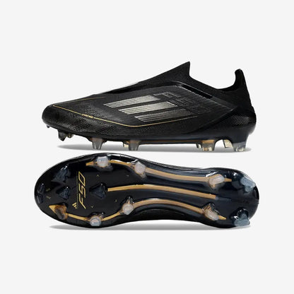 F50 Elite Laceless FG Dark Spark - Noir/Argenté/Doré