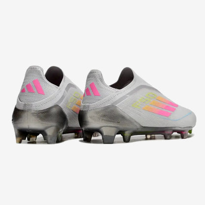 F50 Elite Laceless FG Gris/Rose/Jaune