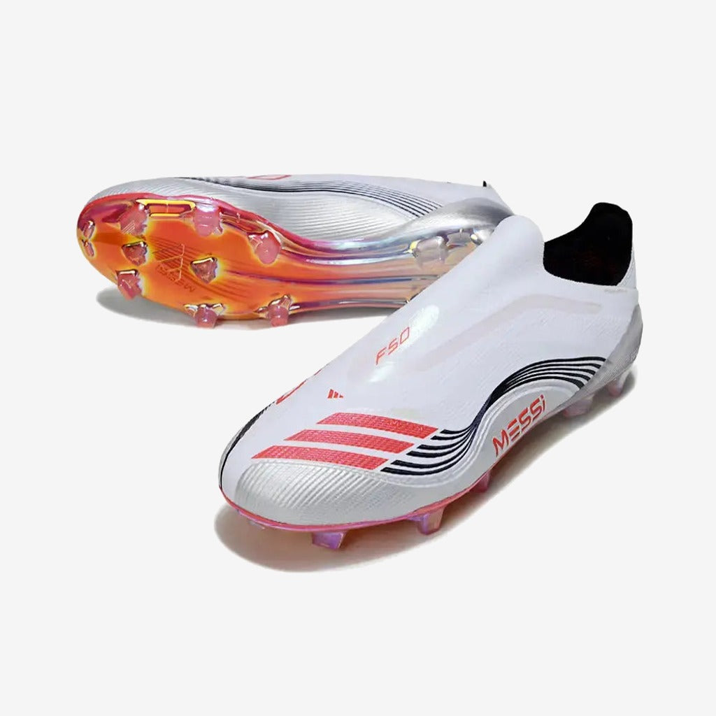 F50 Elite Laceless FG - Messi Prestig10 - Blanc/Noir/Rouge