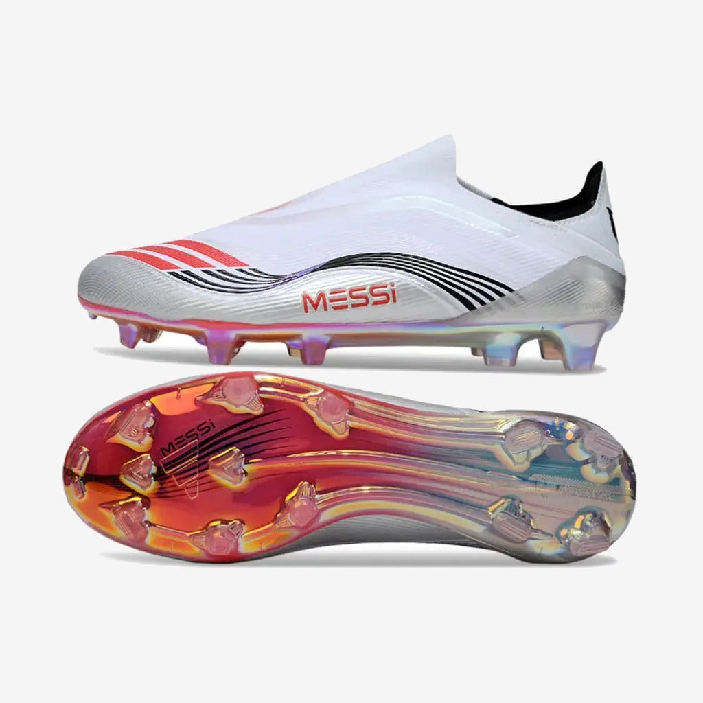F50 Elite Laceless FG - Messi Prestig10 - Blanc/Noir/Rouge