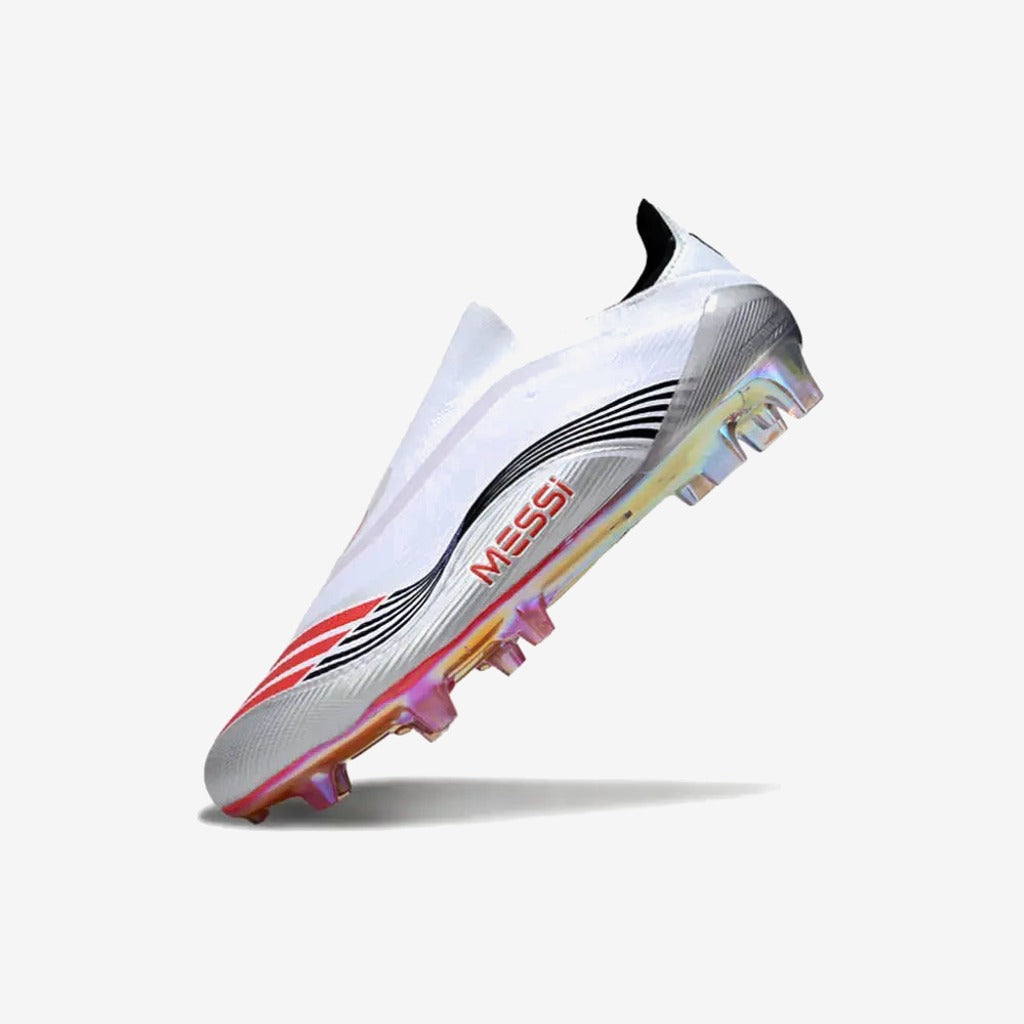 F50 Elite Laceless FG - Messi Prestig10 - Blanc/Noir/Rouge