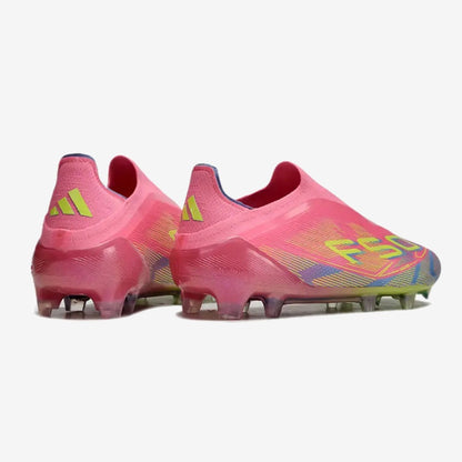 F50 Elite Laceless FG Mystic Victory - Lucid Pink/Lucid Lemon/Blue Fusion