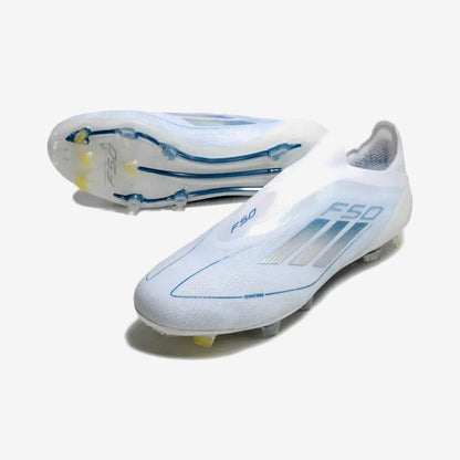 F50 Elite Laceless FG Polar Victory - Blanc/Argenté/Bleu