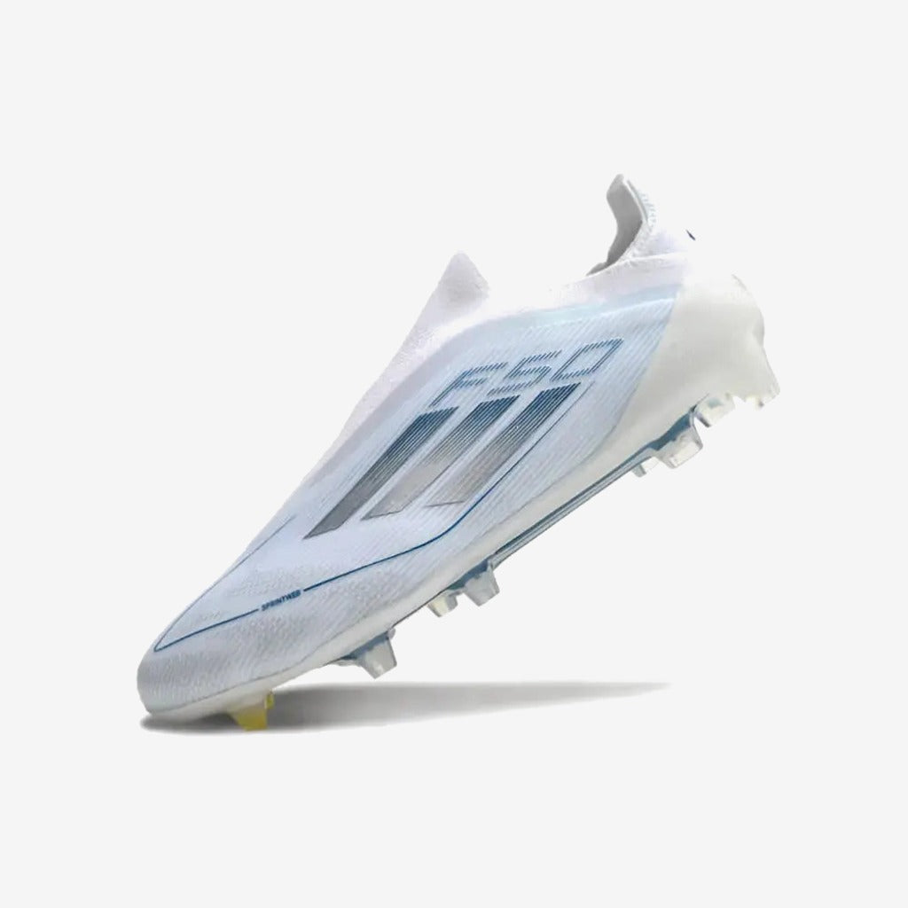 F50 Elite Laceless FG Polar Victory - Blanc/Argenté/Bleu