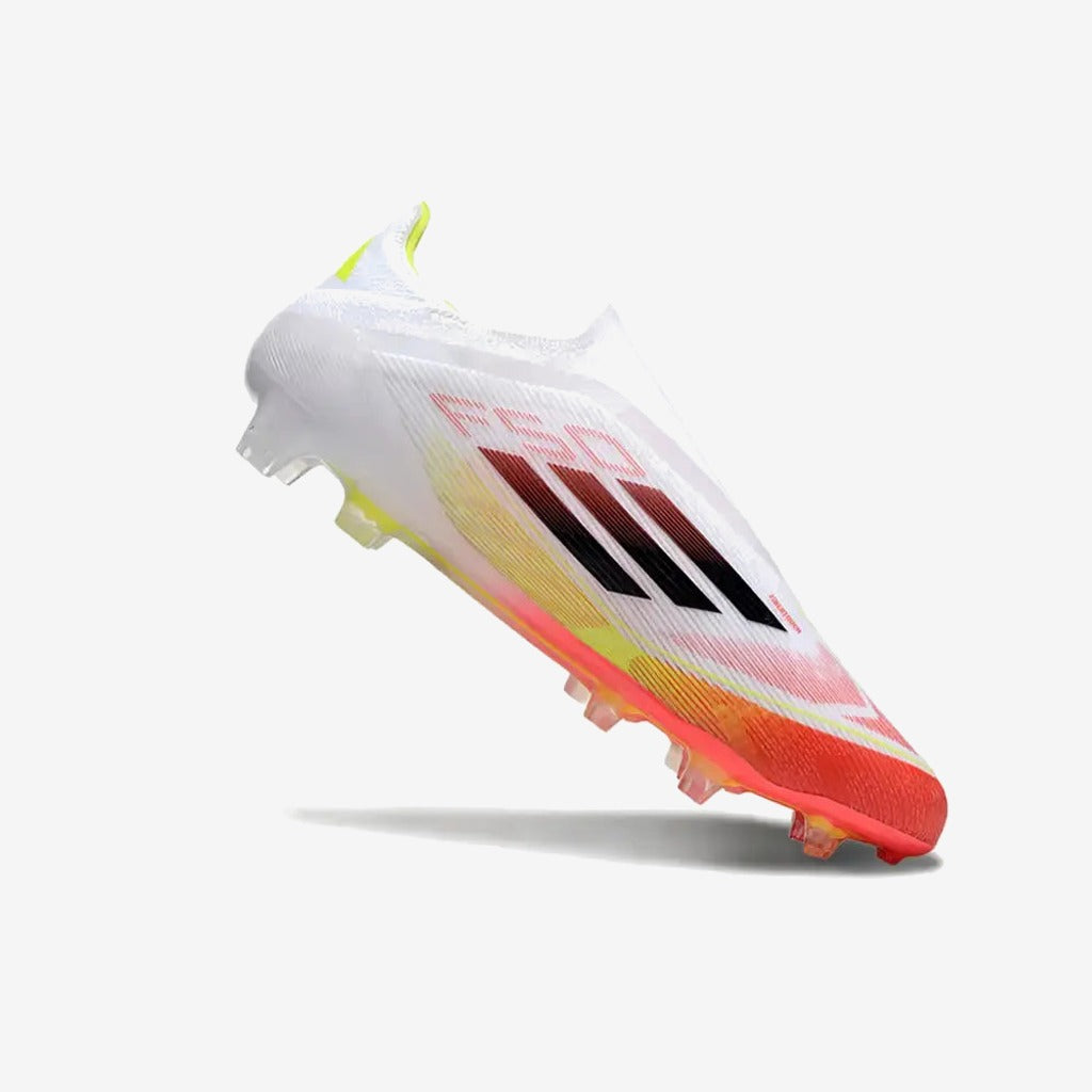 F50 Elite Laceless FG Pure Victory - Blanc/Lucid Red/Jaune