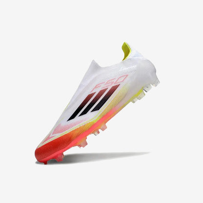 F50 Elite Laceless FG Pure Victory - Blanc/Lucid Red/Jaune