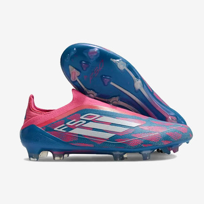 F50 Elite Laceless FG Reemergence - Bleu/Blanc/Rose — Adidas