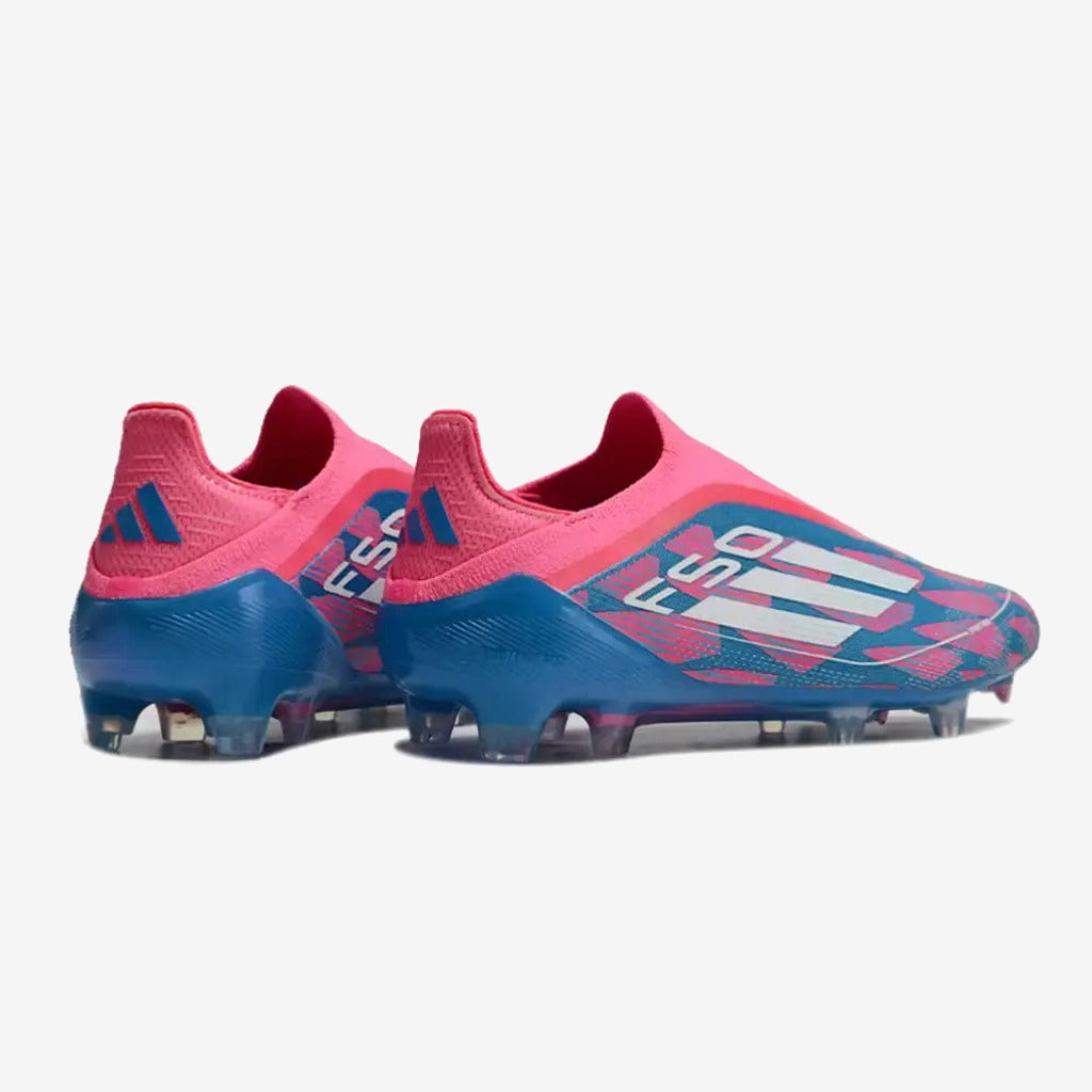 F50 Elite Laceless FG Reemergence - Bleu/Blanc/Rose