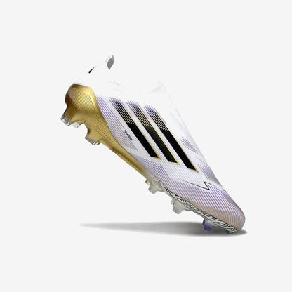 F50 Elite Laceless FG Road to Glory - Blanc/Noir/Doré