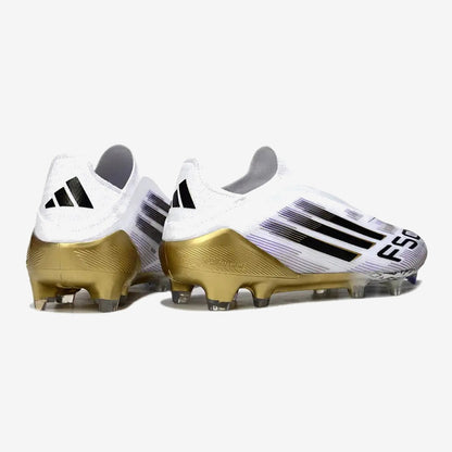 F50 Elite Laceless FG Road to Glory - Blanc/Noir/Doré