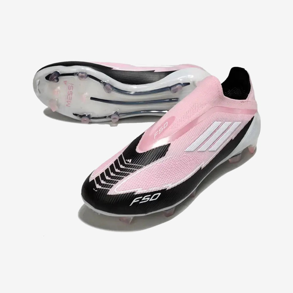 F50 Elite Laceless FG - Rose/Noir/Blanc