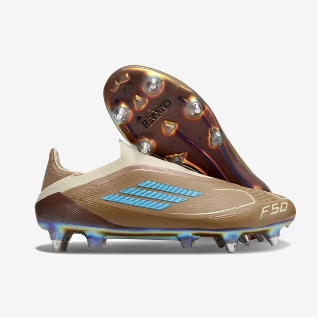 F50 Elite Laceless Messi X Bad Bunny SG - Cardboard/Blanc/Turquoise ÉDITION LIMITÉE — Adidas