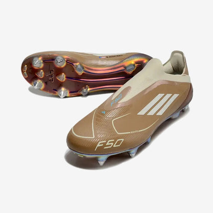 F50 Elite Laceless Messi X Bad Bunny SG - Cardboard/Blanc/Turquoise ÉDITION LIMITÉE