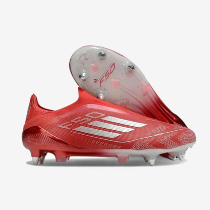 F50 Elite Laceless SG x Soccer.com - Rouge/Argent — Adidas