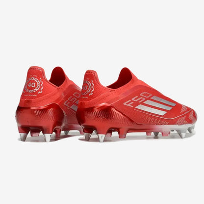 F50 Elite Laceless SG x Soccer.com - Rouge/Argent