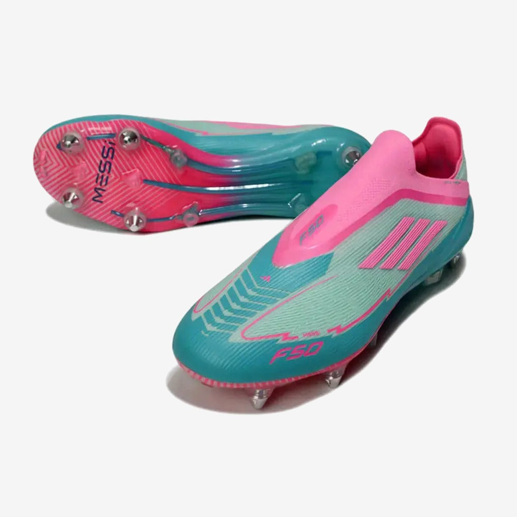F50 Elite Laceless SG - Bleu Turquoise/Bleu/Rose