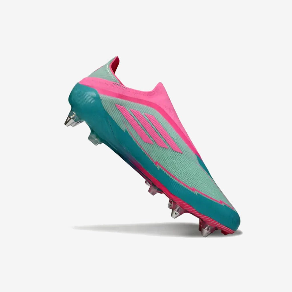 F50 Elite Laceless SG - Bleu Turquoise/Bleu/Rose