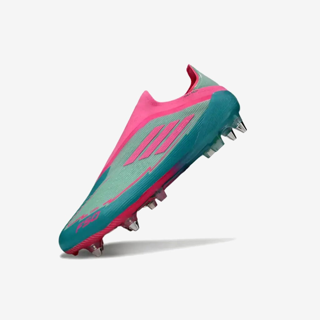 F50 Elite Laceless SG - Bleu Turquoise/Bleu/Rose