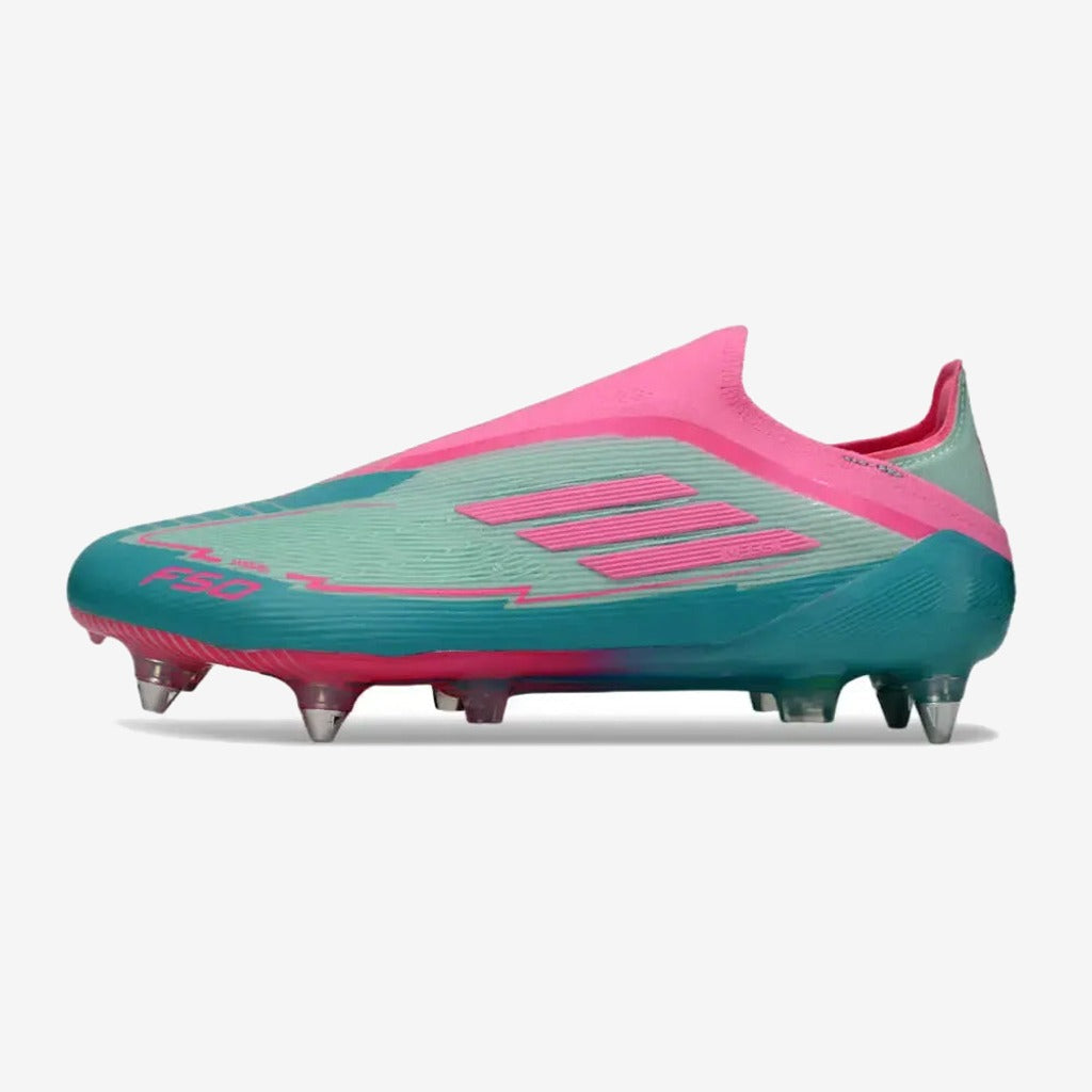 F50 Elite Laceless SG - Bleu Turquoise/Bleu/Rose