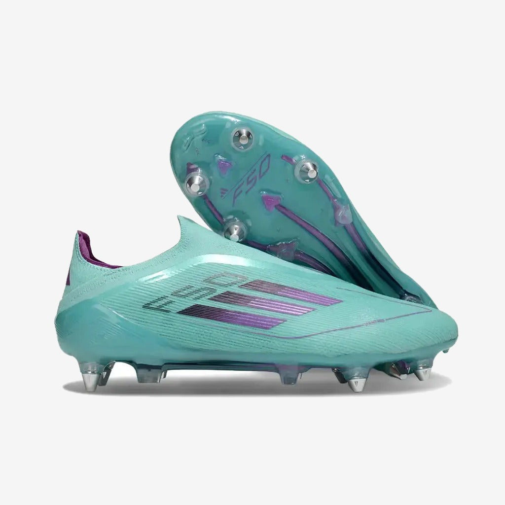 F50 Elite Laceless SG - Bleu Turquoise/Violet — Adidas