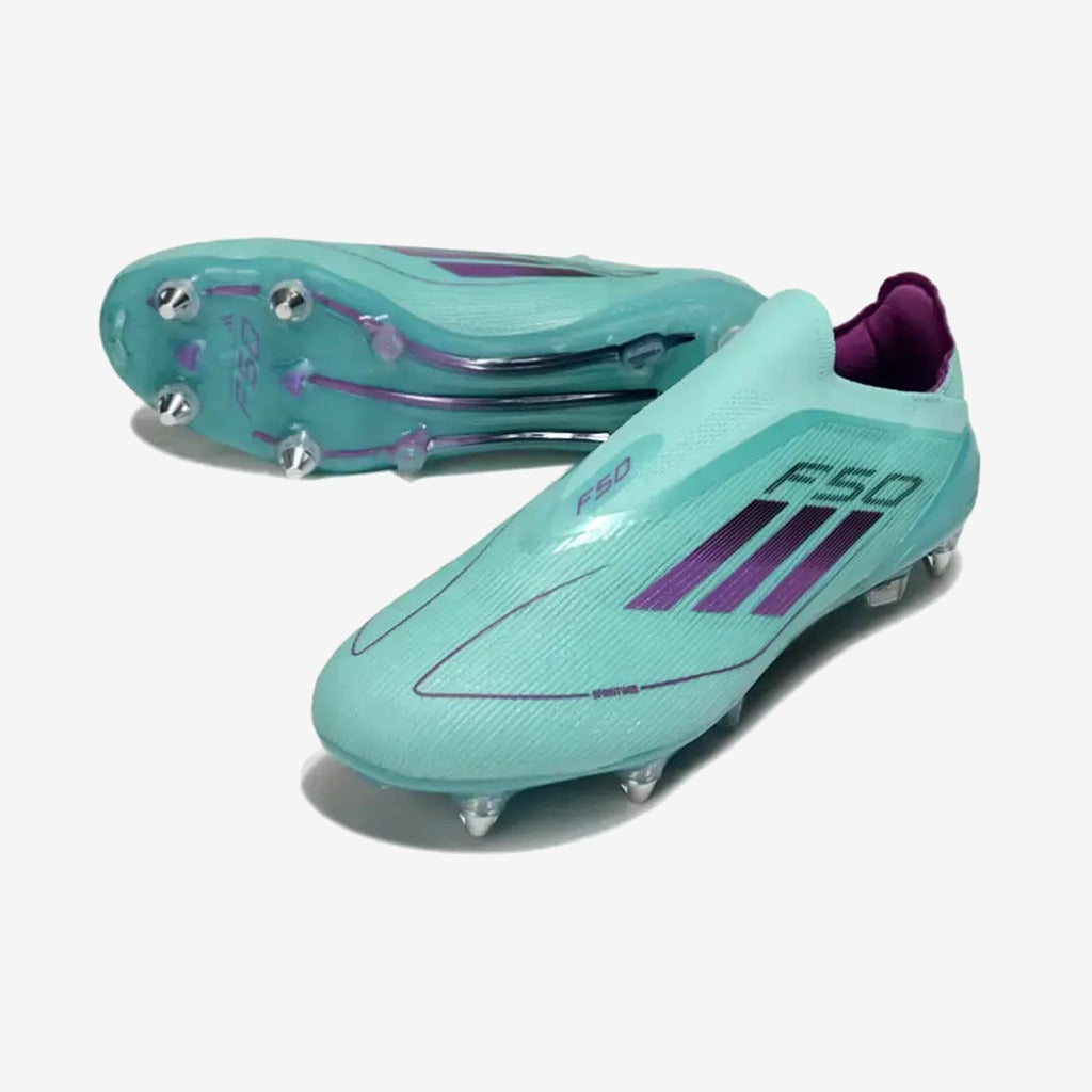F50 Elite Laceless SG - Bleu Turquoise/Violet