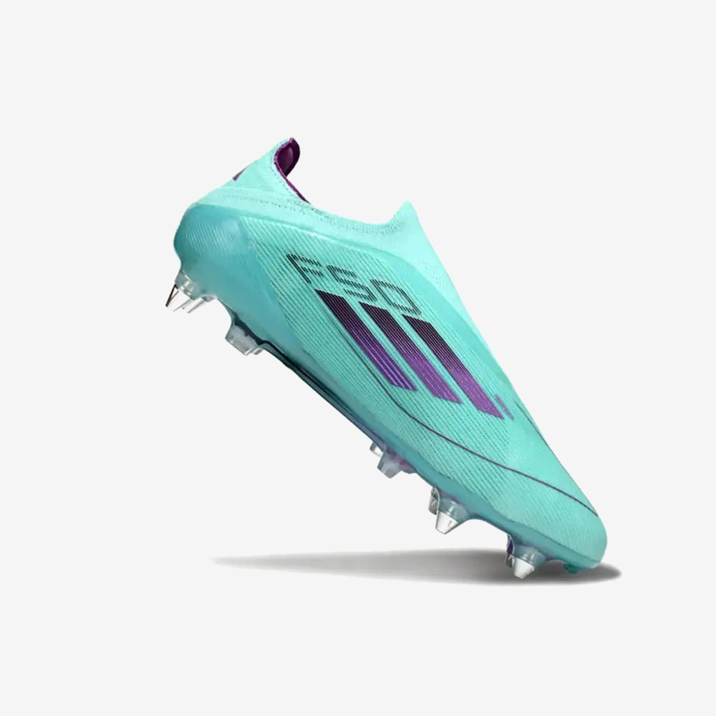 F50 Elite Laceless SG - Bleu Turquoise/Violet
