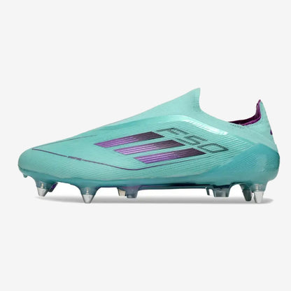 F50 Elite Laceless SG - Bleu Turquoise/Violet
