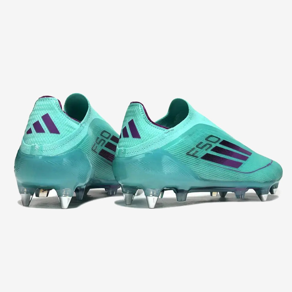 F50 Elite Laceless SG - Bleu Turquoise/Violet