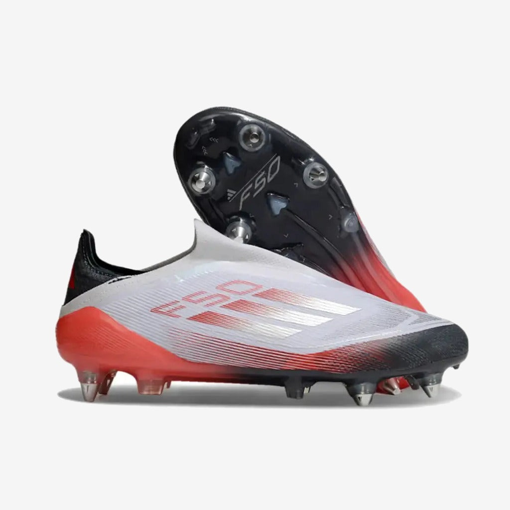 F50 Elite Laceless SG - Blanc/Rouge/Noir — Adidas