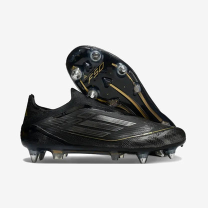 F50 Elite Laceless SG Dark Spark - Noir/Argenté/Doré — Adidas