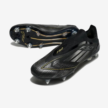 F50 Elite Laceless SG Dark Spark - Noir/Argenté/Doré