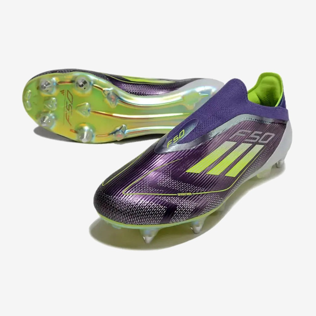 F50 Elite Laceless SG Fast Reborn - Violet/Blanc/Lucid Lemon ÉDITION LIMITÉE