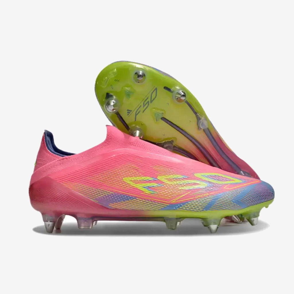 F50 Elite Laceless SG Mystic Victory - Rose/Vert/Blue Fusion — Adidas