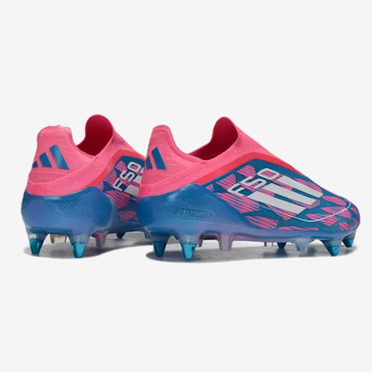 F50 Elite Laceless SG Reemergence - Bleu/Blanc/Rose