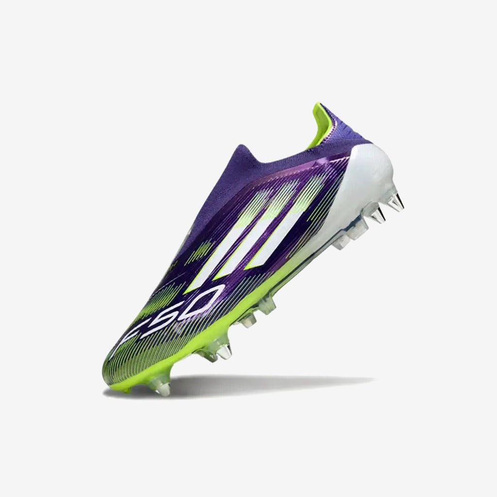 F50 Elite Laceless SG - Violet/Jaune Fluo/Blanc