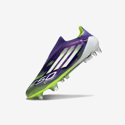 F50 Elite Laceless SG - Violet/Jaune Fluo/Blanc