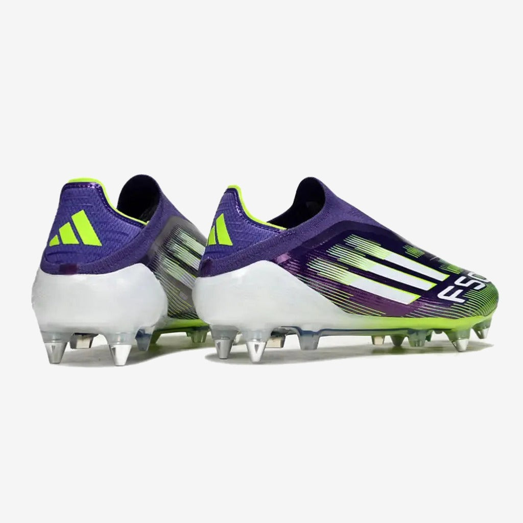 F50 Elite Laceless SG - Violet/Jaune Fluo/Blanc