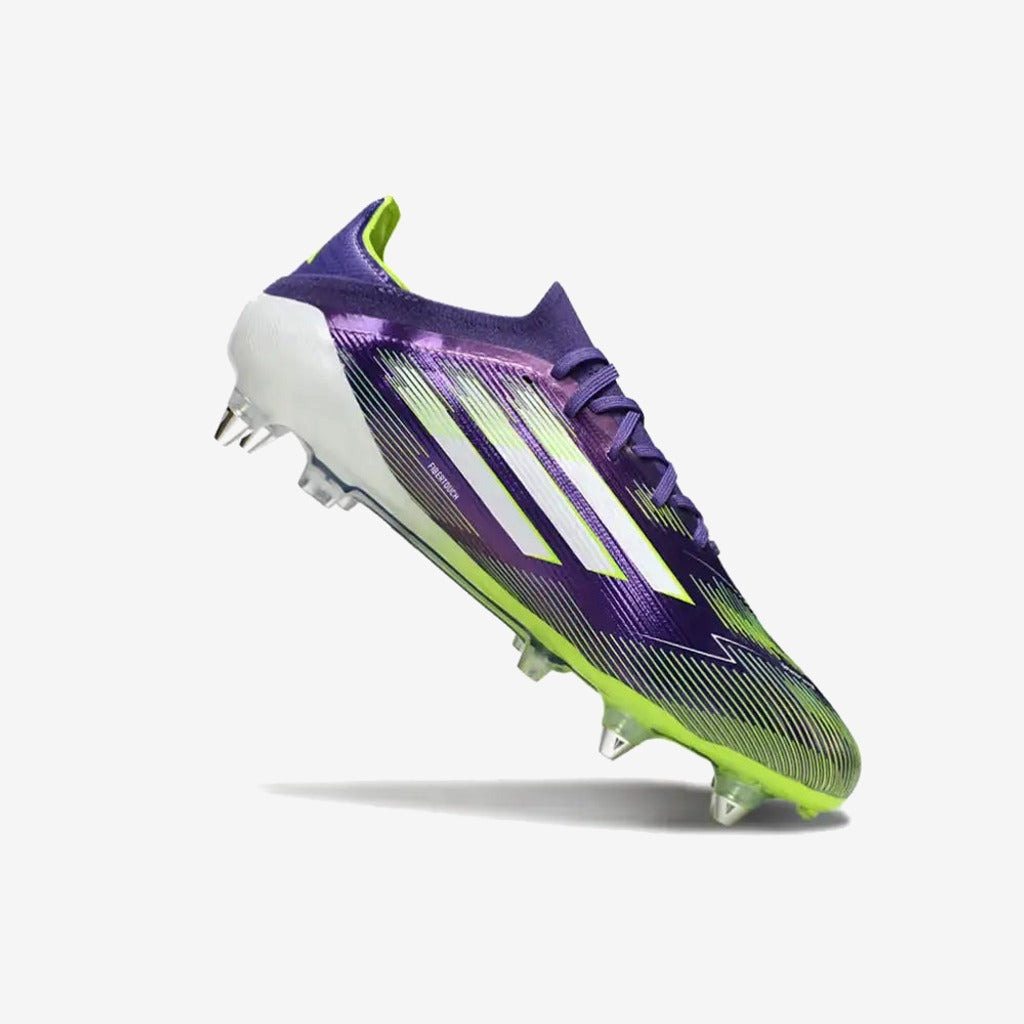 F50 Elite Lacets SG - Violet/Jaune Fluo/Blanc