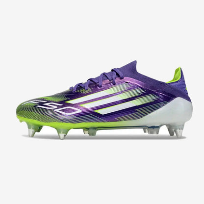 F50 Elite Lacets SG - Violet/Jaune Fluo/Blanc