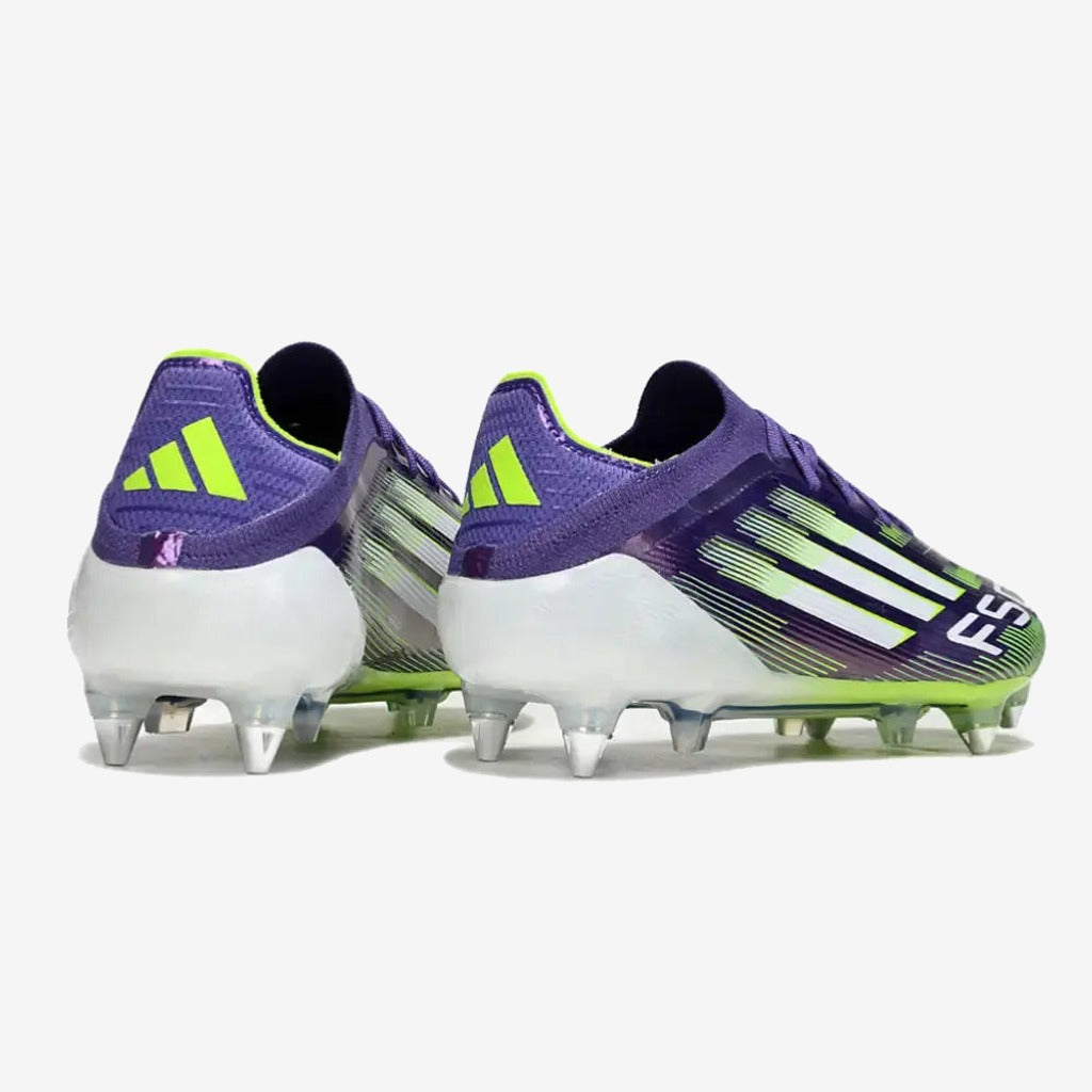 F50 Elite Lacets SG - Violet/Jaune Fluo/Blanc